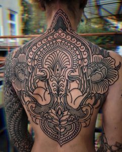 Backpiece tattoos by Manuel Zellkern