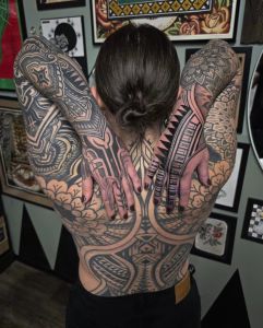 Backpiece tattoos by Manuel Zellkern