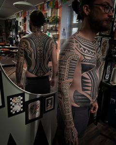 Backpiece tattoos by Manuel Zellkern