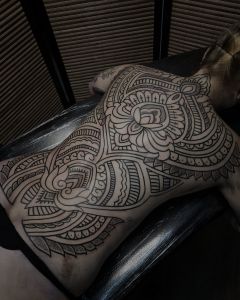 Backpiece tattoos by Manuel Zellkern