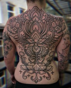 Backpiece tattoos by Manuel Zellkern