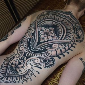 Backpiece tattoos by Manuel Zellkern