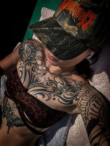 Chest piece tattoos by Manuel Zellkern